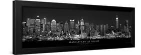 Manhattan at Night, New York City-Richard Sisk-Framed Art Print