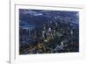 Manhattan at Night-Berthold Dieckfoss-Framed Giclee Print
