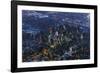 Manhattan at Night-Berthold Dieckfoss-Framed Giclee Print