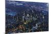 Manhattan at Night-Berthold Dieckfoss-Mounted Giclee Print