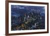 Manhattan at Night-Berthold Dieckfoss-Framed Giclee Print