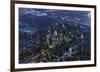 Manhattan at Night-Berthold Dieckfoss-Framed Giclee Print