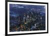 Manhattan at Night-Berthold Dieckfoss-Framed Giclee Print