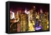 Manhattan at Night-Philippe Hugonnard-Framed Stretched Canvas