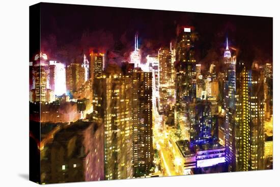 Manhattan at Night-Philippe Hugonnard-Stretched Canvas