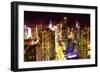 Manhattan at Night-Philippe Hugonnard-Framed Giclee Print