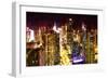 Manhattan at Night-Philippe Hugonnard-Framed Giclee Print