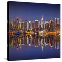 Manhattan at Night-Sergey Borisov-Stretched Canvas