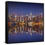 Manhattan at Night-Sergey Borisov-Framed Stretched Canvas