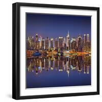 Manhattan at Night-Sergey Borisov-Framed Photographic Print