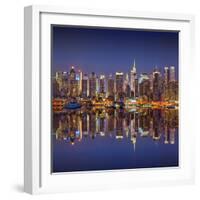 Manhattan at Night-Sergey Borisov-Framed Photographic Print