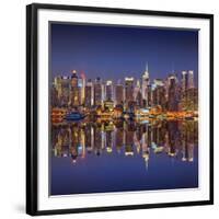 Manhattan at Night-Sergey Borisov-Framed Photographic Print