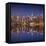 Manhattan at Night-Sergey Borisov-Framed Stretched Canvas