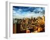 Manhattan at Sunset, Hell's Kitchen and Theater District Views, New York-Philippe Hugonnard-Framed Premium Photographic Print