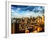 Manhattan at Sunset, Hell's Kitchen and Theater District Views, New York-Philippe Hugonnard-Framed Photographic Print