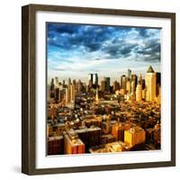 Manhattan at Sunset, Hell's Kitchen and Theater District Views, New York-Philippe Hugonnard-Framed Photographic Print