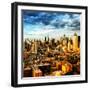 Manhattan at Sunset, Hell's Kitchen and Theater District Views, New York-Philippe Hugonnard-Framed Photographic Print