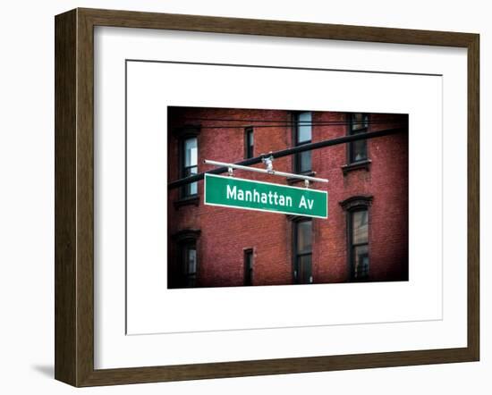 Manhattan Avenue Sign-Philippe Hugonnard-Framed Art Print