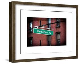 Manhattan Avenue Sign-Philippe Hugonnard-Framed Art Print