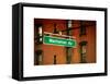 Manhattan Avenue Sign-Philippe Hugonnard-Framed Stretched Canvas