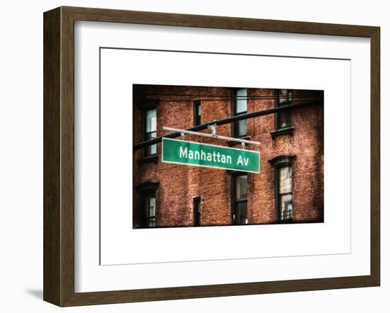 Manhattan Avenue Sign-Philippe Hugonnard-Framed Art Print