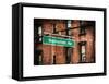 Manhattan Avenue Sign-Philippe Hugonnard-Framed Stretched Canvas