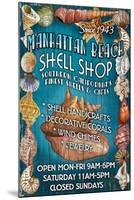 Manhattan Beach, California - Shell Shop-Lantern Press-Mounted Art Print
