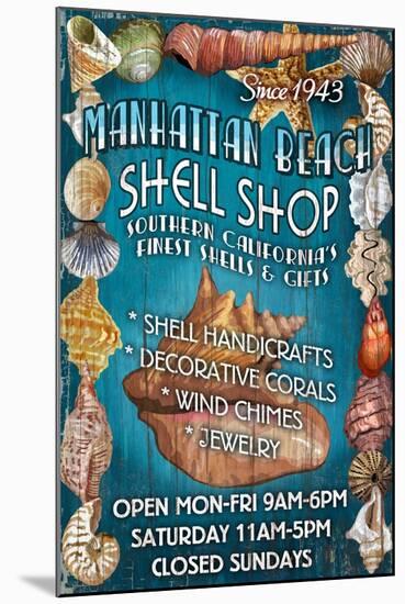 Manhattan Beach, California - Shell Shop-Lantern Press-Mounted Art Print