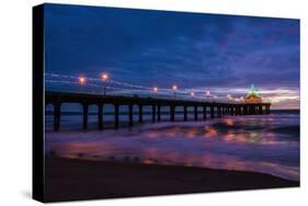 Manhattan Beach Pier, Manhattan Beach, Los Angeles, California, USA-Mark A Johnson-Stretched Canvas