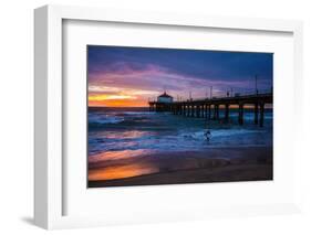 Manhattan Beach Pier, Manhattan Beach, Los Angeles, California, USA-Mark A Johnson-Framed Photographic Print