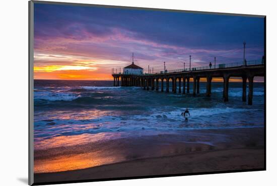 Manhattan Beach Pier, Manhattan Beach, Los Angeles, California, USA-Mark A Johnson-Mounted Photographic Print