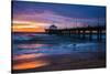 Manhattan Beach Pier, Manhattan Beach, Los Angeles, California, USA-Mark A Johnson-Stretched Canvas