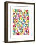 Manhattan Boroughs Bus Blind-Michael Tompsett-Framed Art Print