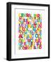 Manhattan Boroughs Bus Blind-Michael Tompsett-Framed Art Print