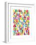 Manhattan Boroughs Bus Blind-Michael Tompsett-Framed Art Print