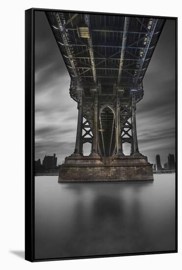 Manhattan Bridge 2 pop-Moises Levy-Framed Stretched Canvas