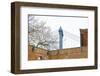 Manhattan Bridge and Brick Wall-Erin Clark-Framed Giclee Print