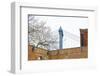 Manhattan Bridge and Brick Wall-Erin Clark-Framed Giclee Print