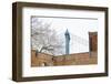 Manhattan Bridge and Brick Wall-Erin Clark-Framed Art Print