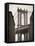 Manhattan Bridge and Empire State Building, New York City, USA-Alan Copson-Framed Stretched Canvas