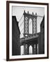 Manhattan Bridge and Empire State Building, New York City, USA-Alan Copson-Framed Photographic Print