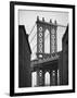 Manhattan Bridge and Empire State Building, New York City, USA-Alan Copson-Framed Photographic Print