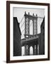 Manhattan Bridge and Empire State Building, New York City, USA-Alan Copson-Framed Photographic Print