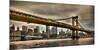 Manhattan Bridge and New York City Skyline, NYC-Vadim Ratsenskiy-Mounted Giclee Print