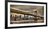 Manhattan Bridge and New York City Skyline, NYC-Vadim Ratsenskiy-Framed Giclee Print