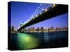 Manhattan Bridge and Skyline at Dusk-Alan Schein-Stretched Canvas