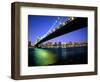 Manhattan Bridge and Skyline at Dusk-Alan Schein-Framed Photographic Print