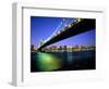 Manhattan Bridge and Skyline at Dusk-Alan Schein-Framed Photographic Print