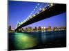 Manhattan Bridge and Skyline at Dusk-Alan Schein-Mounted Photographic Print