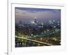 Manhattan Bridge and Skyline at Night-Michel Setboun-Framed Photographic Print